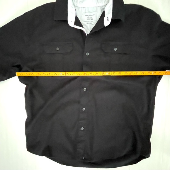 PaperDenim & Cloth Classic Black Short Sleeve Button Up Collared Shirt, 2X - Picture 9 of 10
